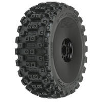 Proline 1/8 Badlands Mx M2 Buggy Tyres Mounted On Black Wheels, F/R, Pr9067-41
