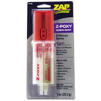 ZAP PT-36 1 OZ. Z-POXY QUICK SHOT DUAL SYRINGE (CARDED)