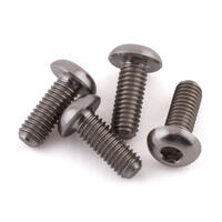 PROTEK RC 3X8MM "GRADE 5" TITANIUM BUTTON HEAD HEX SCREW (4)