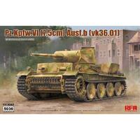 RYEFIELD 1/35 PZ.KPFW.VI AUSF.B (VK36.01) W/WORKABLE TRACK LINKS PLASTIC MODEL KIT