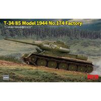 RYEFIELD T-34/85 MODEL 1944 NO.174 FACTORY PLASTIC MODEL KIT
