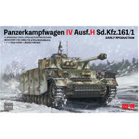 RYEFIELD PZ.KPFW.IV AUSF.H EARLY PRODUCTION W/WORKABLE TRACK LINKS PLASTIC MODEL KIT