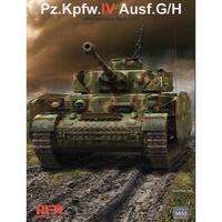 RYEFIELD PZ.KPFW.IV AUSF.G/H 2 IN 1 WITH FULL INTERIOR PLASTIC MODEL KIT