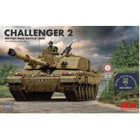 RYEFIELD 1/35 BRITISH MAIN BATTLE TANK CHALLENGER 2 W/WORKABLE TRACK LINKS PLASTIC MODEL KIT