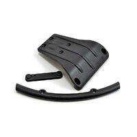 RPM Front Bumper, Skid Plate & Retainer Plate - ARRMA | most 6S vehicles (V5, EXB and older) | Black