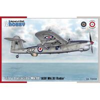 SPECIAL HOBBY 1/72 FAIREY BARRACUDA MK.III 'ASV MK.XI RADAR' PLASTIC MODEL KIT