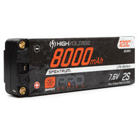 Spektrum 8000Mah 2S 7.6V 120C Smart Pro Race Hv Lipo With 5Mm Bullets