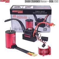 Surpass Kingkong 3660 Brushless Motor 3.175Mm Shaft 3500Kv+ 80A Esc Combo Black&Red