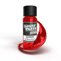 RED MIRROR CHROME AIRBRUSH READY PAINT, 2OZ BOTTLE