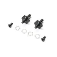 TLR ALUMINIUM FRONT AXLE SET, BLACK, 22S SPRINT CAR