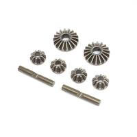 TLR DIFF GEAR AND CROSS PIN SET, METAL, 22X-4