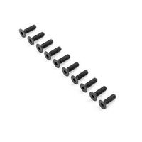 TLR FLAT HEAD SCREWS, M6X20MM (10)