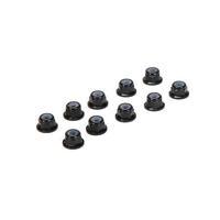 Tlr M3 Flanged Aluminium Lock Nuts, Black, 10Pcs, 22 5.0 Dc Elite