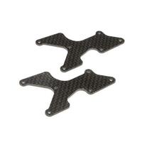 TLR REAR ARM INSERTS, CARBON, 8X ELITE