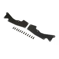 Tlr Front Arm Inserts, Carbon, 8Xt