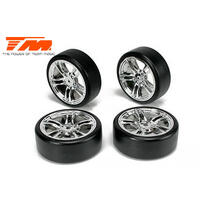 E4D Mounted Drift Tyre & Rim Silver