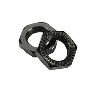 SERRATED WHEEL NUT (2) BLACK