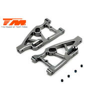 E5 OPTION CNC ALLOY LOWER ARM (2) SILVER