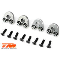 ALUM. PIVOT BALL MOUNT (4) SILVER OPT E5