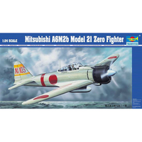TRUMPETER 1/24 AIRCRAFT-A6M2B MODEL21 ZERO FIGHTER PLASTIC MODEL KIT