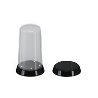 TRUMPETER ROUND TOP DISPLAY CASE - LED STAND 84 X 185MM