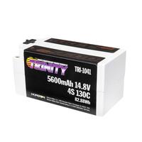 TRINITY RACING 14.8V 5600MAH 4S 130C SHORTY LIPO BATTERY WITH 5MM BULLETS