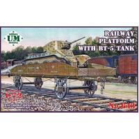 UM-MT 1/72 RAILWAY PLATFORM WITH BT-5 TANK PLASTIC MODEL KIT