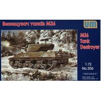 UNIMODELS 1/72 M36 TANK DESTROYER PLASTIC MODEL KIT