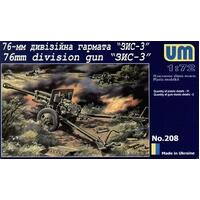 UNIMODELS 1/72 ZIS-3 - 76MM DIVISION GUN (EX SKIF ) PLASTIC MODEL KIT