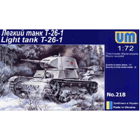UNIMODELS 1/72 T-26-1 WZ.1939 PLASTIC MODEL KIT