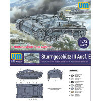 UNIMODELS 1/72 STURMGESCHUTZ III AUSF. E PLASTIC MODEL KIT