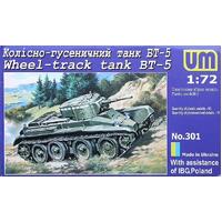 UNIMODELS 1/72 BT-5 RUSSIAN TANK PLASTIC MODEL KIT