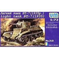 UNIMODELS 1/72 BT-7 MODEL 1935 PLASTIC MODEL KIT