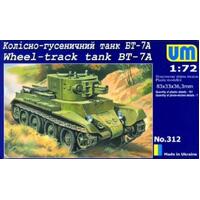 UNIMODELS 1/72 BT-7A W/ARTILLERY TURRET PLASTIC MODEL KIT