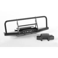 Steel Front Winch Bumper W/Plastic Winch For 1/18 Gelande Ii Rtr W/Blackjack Body (Black)
