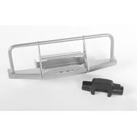 Steel Front Winch Bumper W/Plastic Winch For 1/18 Gelande Ii Rtr W/Blackjack Body (Silver)