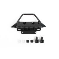 Rough Stuff Metal Front Bumper W/ Flood Lights For Axial 1/10 Scx10 Iii Jeep Jlu Wrangler