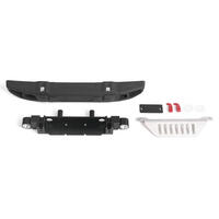 Oem Wide Front Bumper W/ License Plate Holder + Steering Guard For Axial 1/10 Scx10 Iii Jeep Jlu Wrangler