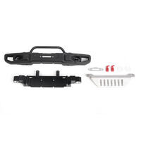 Oem Wide Front Winch Bumper W/ Steering Guard For Axial 1/10 Scx10 Iii Jeep Jlu Wrangler (B)