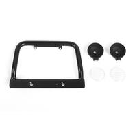Steel Push Bar Front Bumper W/ Clear Flood Lights For Rc4Wd Gelande Ii 2015 Land Rover Defender D90