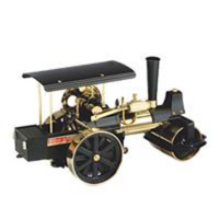 Wilesco D 396 Steam Roller Black/Brass With Rc Control