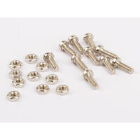 WILESCO SCREWS AND NUTS M2. EACH 10 PC.. NICKEL PLATED