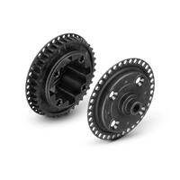 Xray X4 Composite Gear Diff. Case 38T Pulley & Cover For Uni Bulkheads