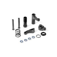 Xray Servo Saver With Chassis Lock & Hard Spring - Graphite - Set - Xy352506