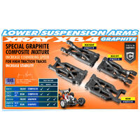 XRAY COMPOSITE SUSPENSION ARM FR LOWER - GRAPHITE - XY362112-G