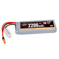 Billy RC 2200mAh 2S 7.4V 35C LiPo Battery with IC2 Connector, Arrma Grom