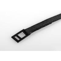 BLACK TIE DOWN STRAP WITH METAL LATCH