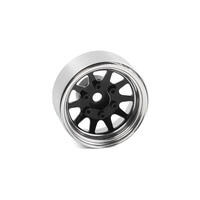 OEM 6-LUG STAMPED STEEL 1.55" BEADLOCK WHEELS (BLACK AND CHROME)