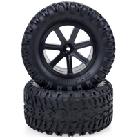 Zd Racing 1/10 Rc Short Course/Desert Truck/ Truggy /Monster Truck Wheels Tires Black(1 Pair)