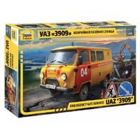 ZVEZDA 1/43 UAZ GAS SERVICE CAR PLASTIC MODEL KIT